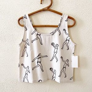 PO-EM Block Print Villa Tank S